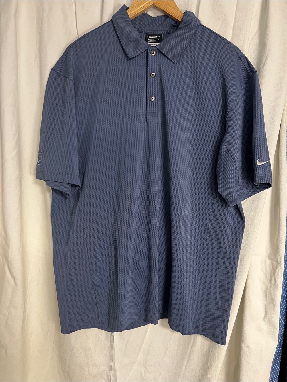 Nike Large Golf DriFit Men’s Slate Blue Short-Sleeve Polo